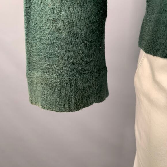 Z ZEGNA Size L Green Cotton Cashmere Crew Neck Pullover - Picture 5 of 8